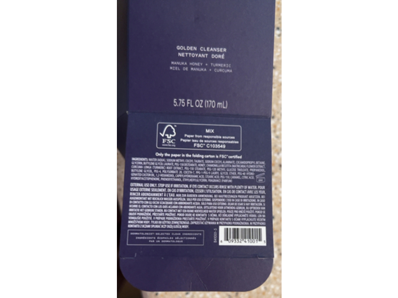 Keys Soulcare Golden Cleanser, Manuka Honey + Turmeric, 5.75 fl oz/170 mL