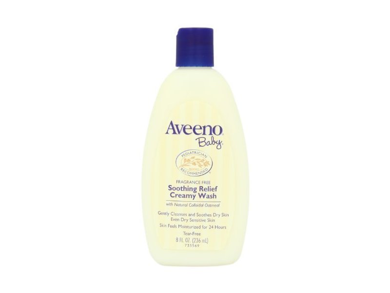 Aveeno Baby Creamy Wash Natural Oatmeal, Fragrance Free, 8 fl oz/236 mL