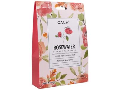 Cala Essence Face Masks, Rose Water, 0.8 oz/23 g, 10 Count