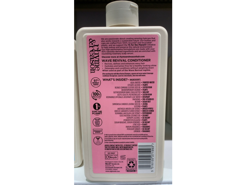 Rhyme & Reason Wave Revival Conditioner, 12 fl oz/355 mL