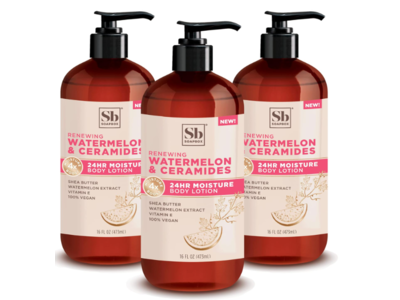 Soapbox Renewing 24 Hr Moisture Body Lotion, Watermelon & ceramides, 16 fl oz/473 mL, Pack Of 3