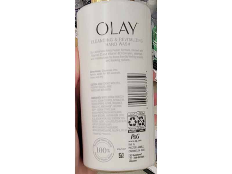 Olay Cleansing & Revitalizing Hand Wash, Orange Blossom, Vitamin C, 10.1 fl oz/300 mL