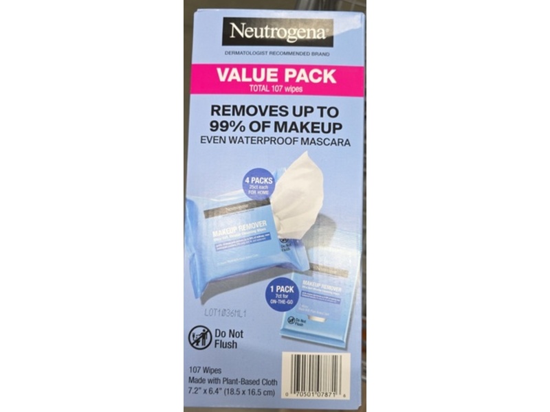 Neutrogena Makeup Remover Wipes, 107 Wipes