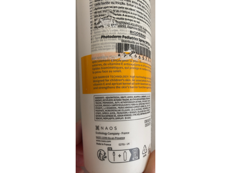 Bioderma Photoderm Pediatrics Spray, SPF 50+ PA ++++, 6.7 fl oz/200 mL
