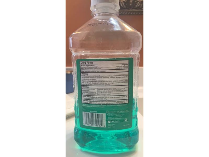 Cvs Health Antiseptic Mouthwash, Green Mint, 50.7 fl oz/1.5 L