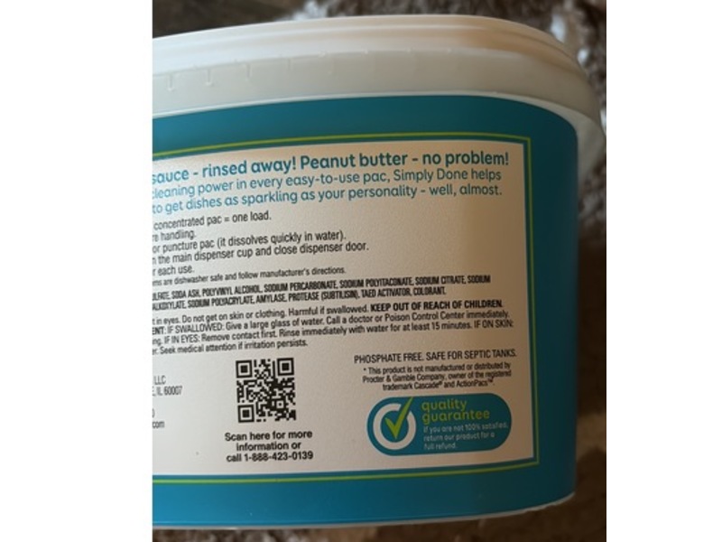 Simply Done Automatic Dishwasher Detergent Dish Pacs, Fresh, 60 Pacs