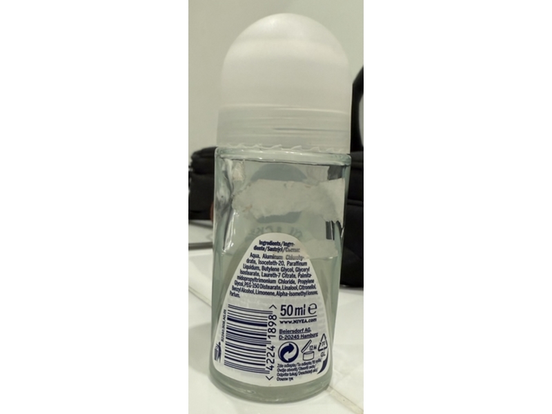 Nivea Black & White Invisible Clear Anti-Perspirant, 50 mL