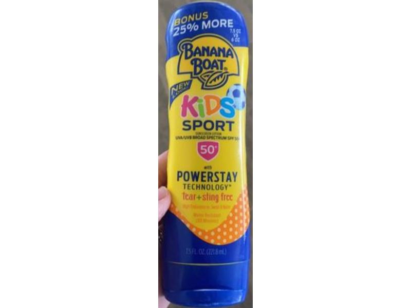 Banana Boat Kids Sport Sunscreen Lotion, SPF 50+, 7.5 fl oz/221.8 mL