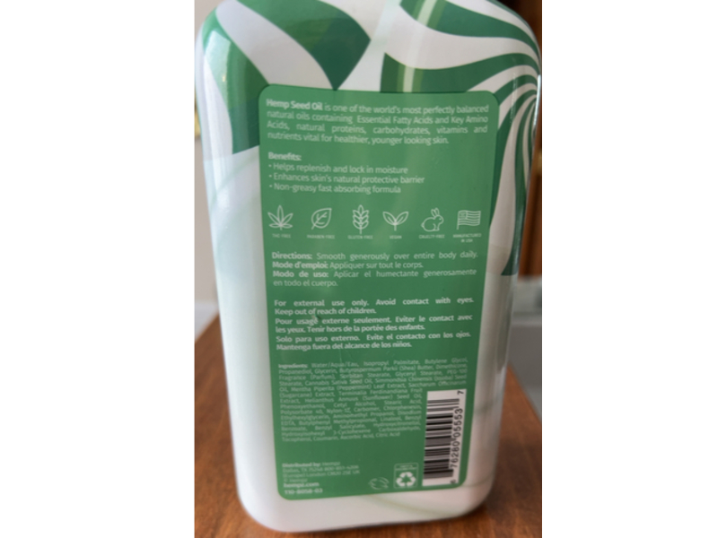 Hempz Herbal Body Moisturizer Lotion, Frosted Mint, 17 fl oz/500 mL