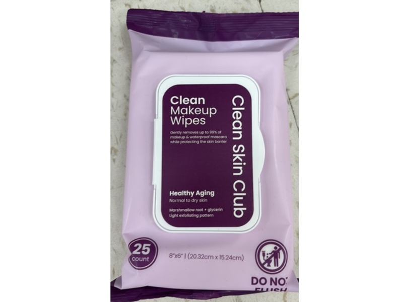Clean Skin Club Clean Makeup Wipes, Healthy Aging, 25 Count