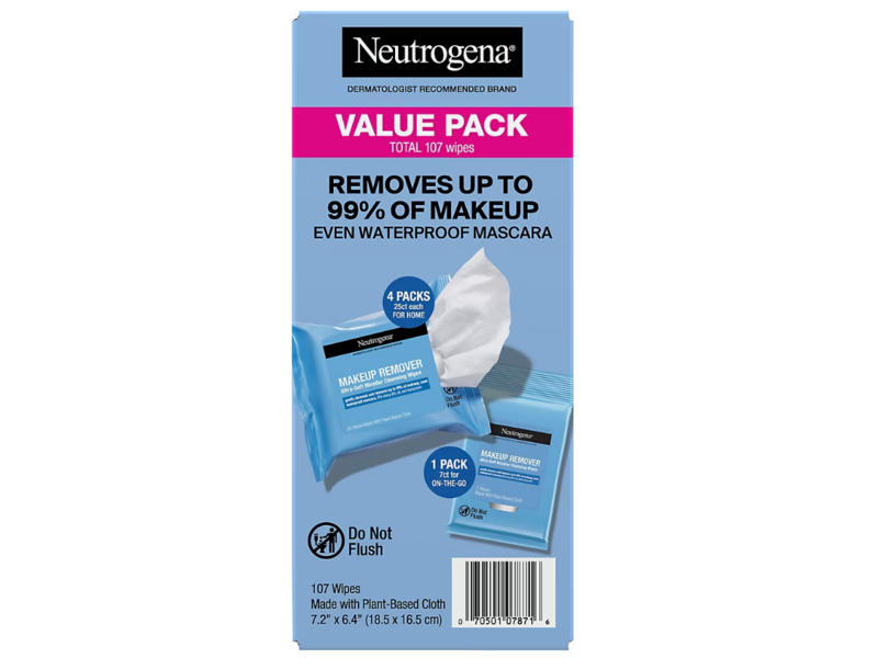 Neutrogena Makeup Remover Wipes, 107 Wipes