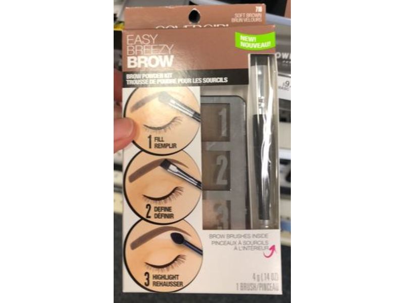 CoverGirl Easy Breezy Brow Powder Kit, 710 Soft Brown, 0.14 oz/4 g