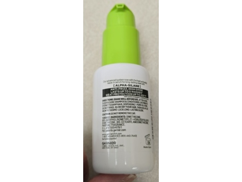 Garnier Fructis Sleek & Stay Heat-Activated Serum, 1.7 fl oz/50 mL