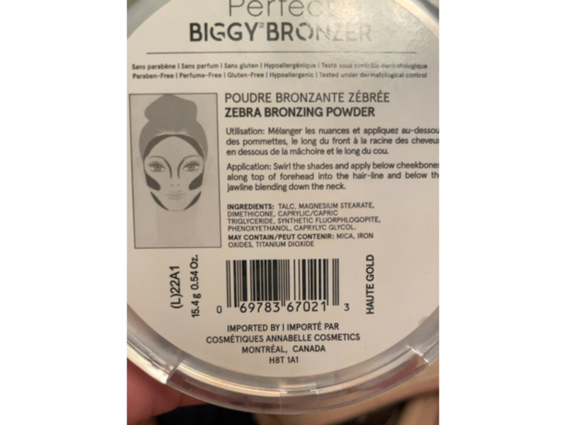 Annabelle Perfect Biggy Bronzer, Haute Gold, 0.54 oz/15.4 g