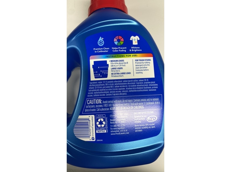 Persil Deep Cleans Protects Colors Liquid Laundry Detergent, Original, 64 Loads, 84 fl oz/2.4 L