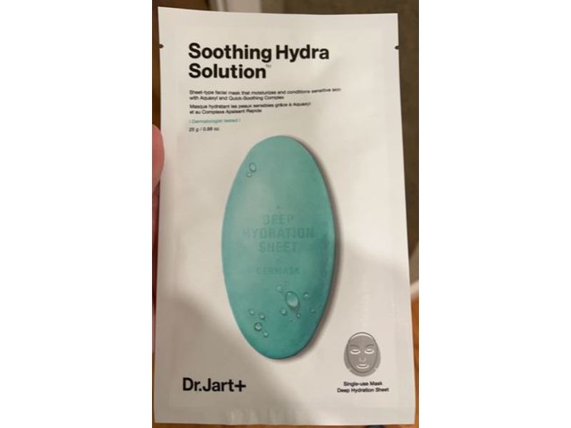 Dr.Jart+ Soothing Hydra Solution Sheet-Type Facial Mask, 0.88 oz/25 g, 5 Count