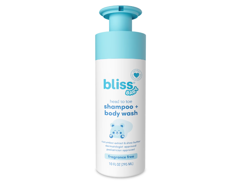 Bliss Baby Head To Toe Shampoo + Body Wash, Fragrance Free, 10 fl oz/295 mL