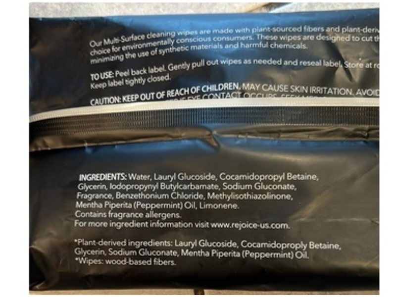 Rejoice Multi Surface Cleansing Wipes, Peppermint Sage, 30 Count