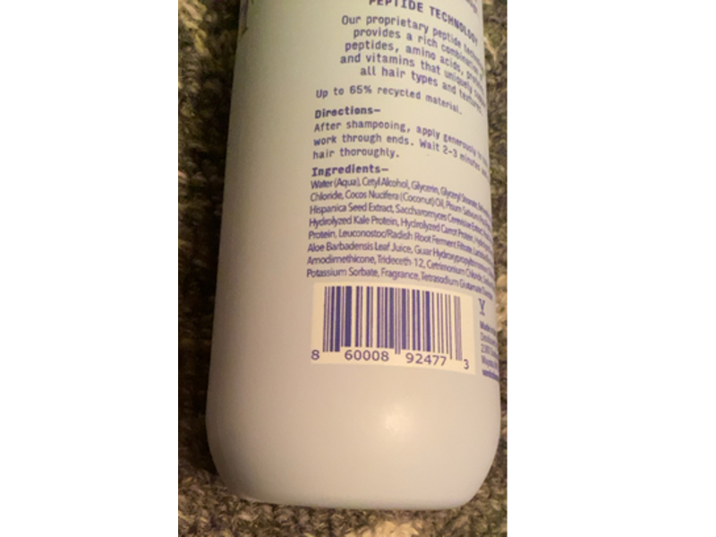 V&Co. Straight Conditioner, Peptides, 12 fl oz/355 mL