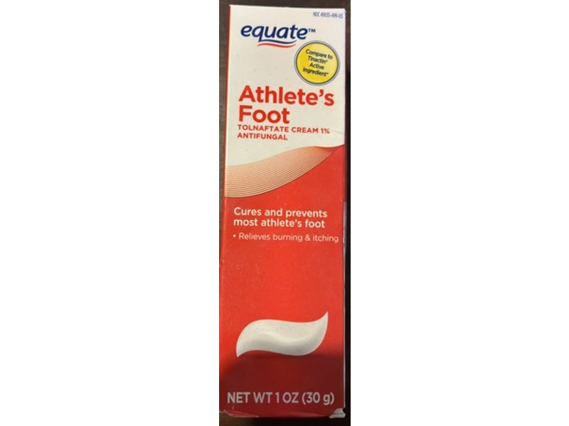Equate Athletes' Foot Antifungal Cream, Tolnaftate Cream 1%, 1 fl oz/30 g