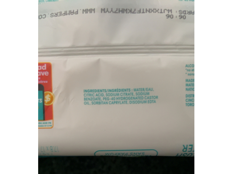 Pampers Wipes, Free & Gentle