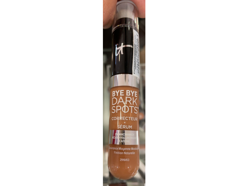 it Cosmetics Bye Bye Dark Spots Concealer + Serum, 44 Tan Warm, 0.22 fl oz/6.7 mL