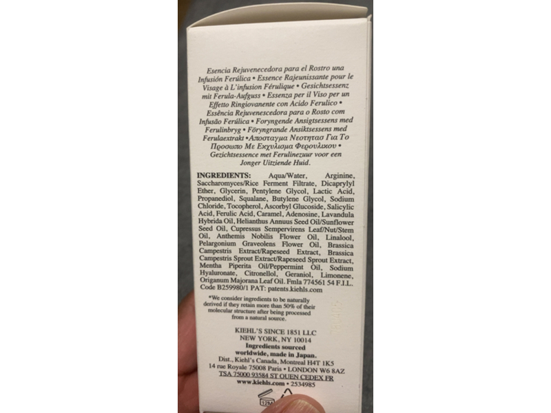 Kiehl's Ferulic Brew Rejuvenating Facial Essence, 3.4 fl oz/100 mL