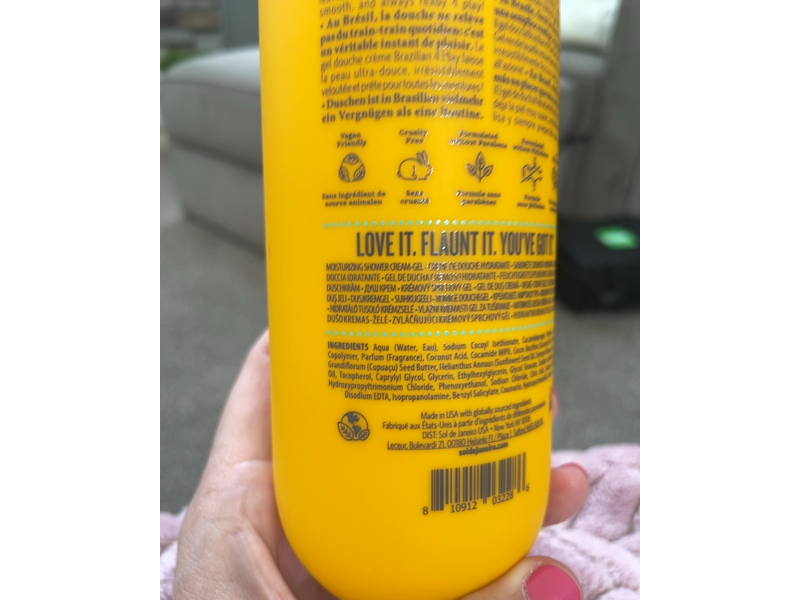 Sol de Janeiro Moisturizing Shower Cream-Gel, Brazilian 4 Play, 13 fl oz/385 mL