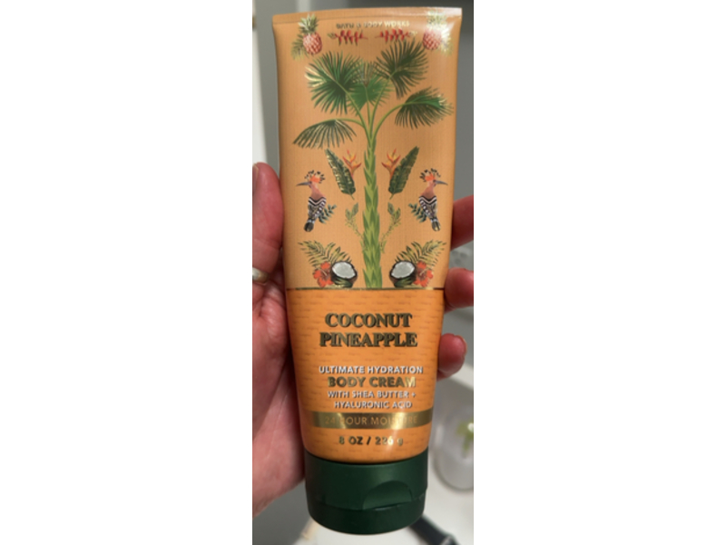 Bath & Body Works Coconut Pineapple Ultimate Hydration Body Cream, Shea Butter + Hyaluronic Acid, 8 oz/226 g, Pack Of 3