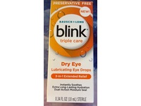 Blink Triple Care Dry Eye 3-In-1 Extended Relief Lubricating Eye Drops, 0.34 fl oz/10 mL - thumbnail 2