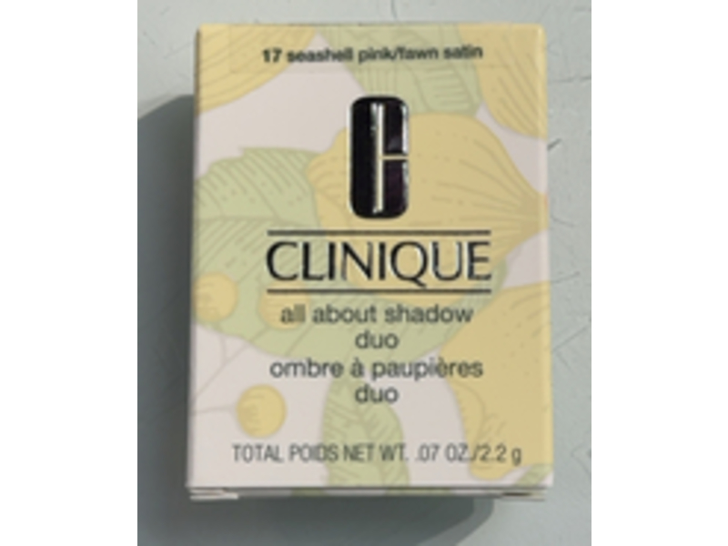 Clinique All About Shadow Duo, 17 Seashell Pink, 0.7 oz/2.2 g