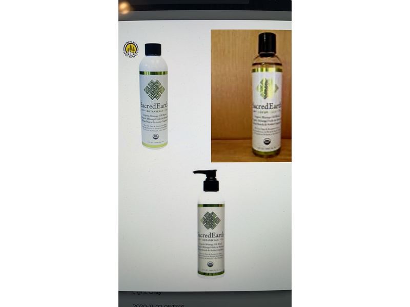 Sacred Earth Botanicals Organic Massage Therapy & Spa Oil, 8 fl oz