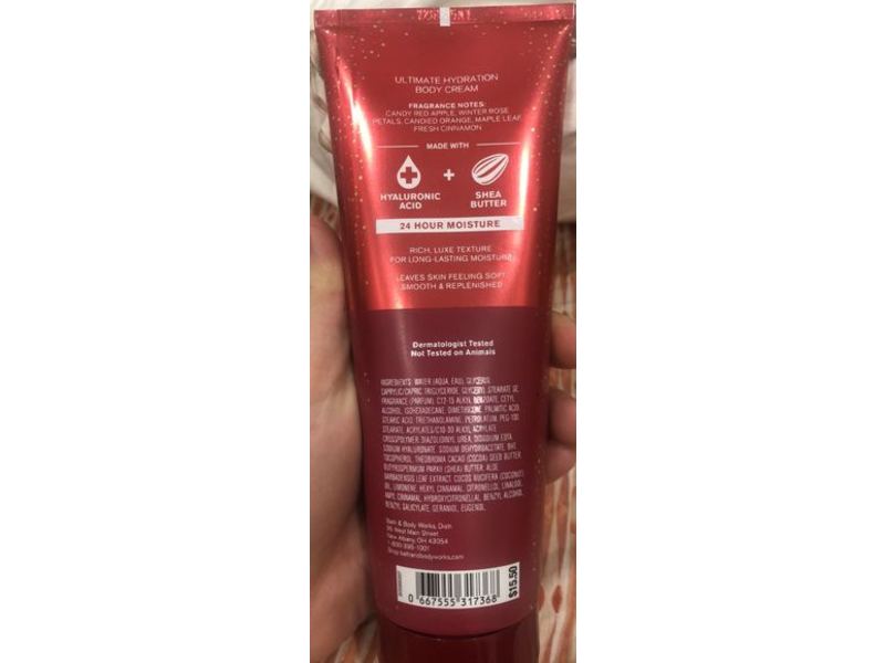 Bath & Body Works Ultimate Hydration Body Cream, Winter Candy Apple, 8 oz/226 g