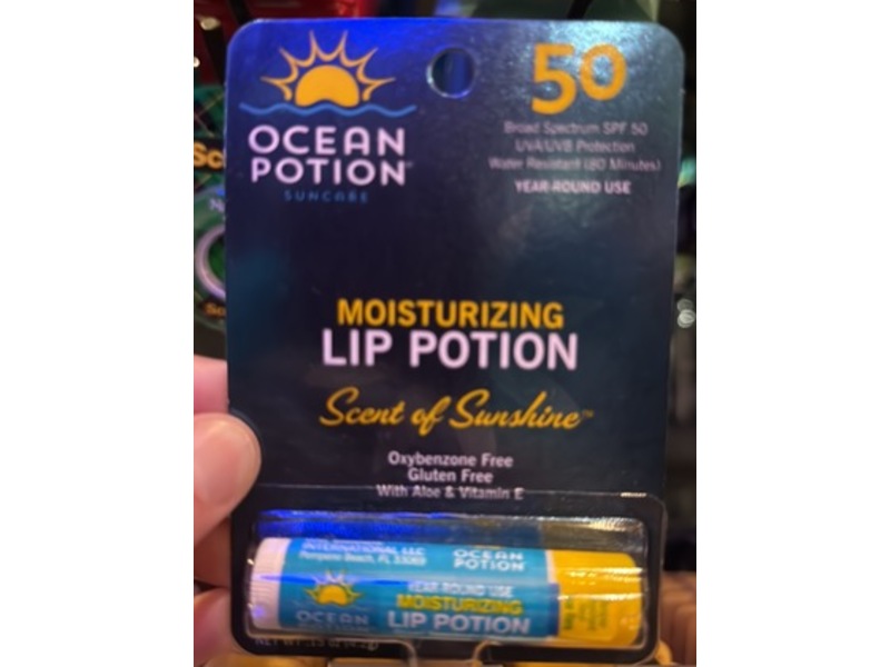 Ocean Potion Moisturizing Lip Potion, Sunshine, SPF 50, 0.15 oz/4.2 g