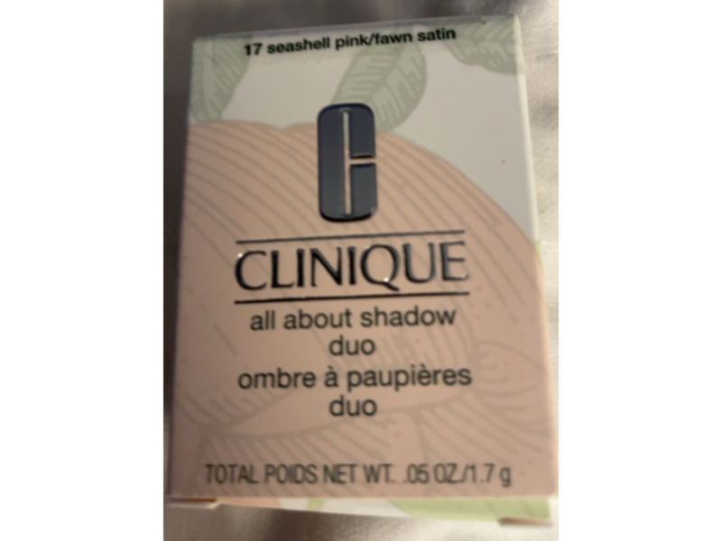 Clinique All About Shadow Duo, 17 Seashell Pink/Fawn Satin, 0.05 oz/1.7 g