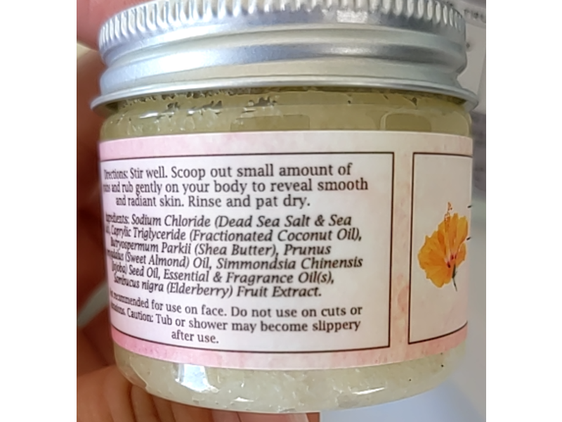 Nour.ish Hibiscus Sea Salt Scrub, 3 oz/85.04 g
