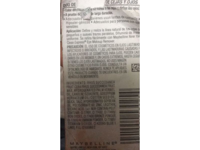 Maybelline Expert Eyes Twin Brow & Eye Pencil, Dark Brown 102, 0.06 oz/900 mg, Pack Of 6