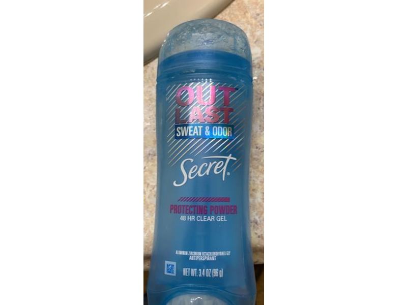 Secret Out Last Sweat & Odor Antiperspirant, Protecting Powder, 3.4 oz/96 g