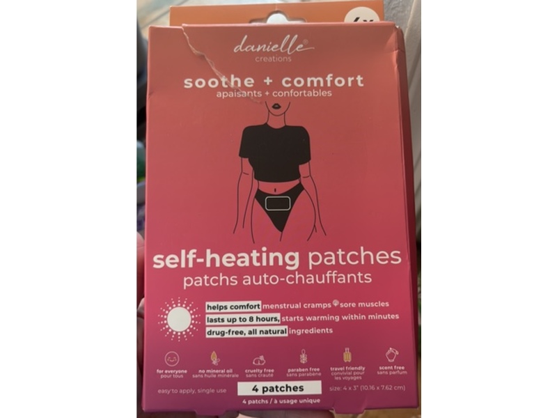 Danielle Creations Soothe + Comfort Self-Heating Patches, 4 Count