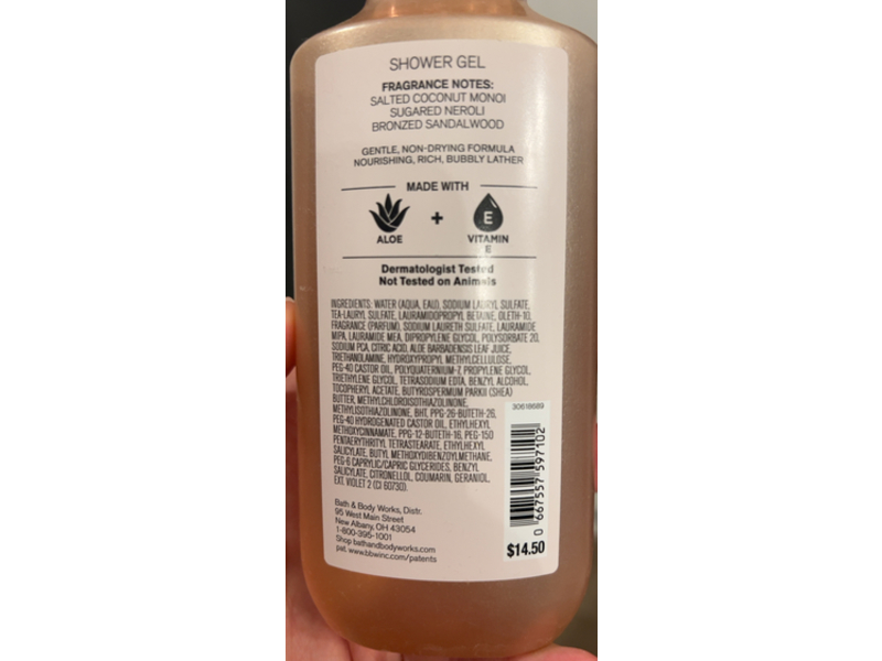 Bath & Body Works Shower Gel, Coco Paradise, 10 fl oz/295 mL