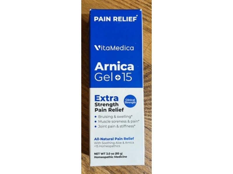 VitaMedica Arnica Gel + 15 Extra Strength Pain Relief, 3.0 oz/85 g
