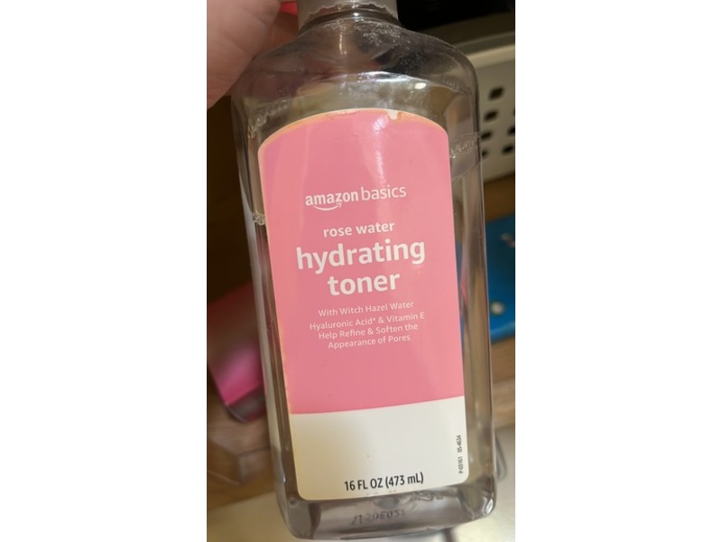 Amazon Basics Rose Water Hydrating Toner, 16 fl oz/473 mL