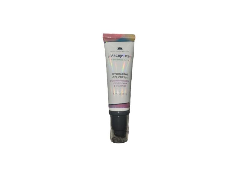 Spascriptions Wellness 101 Hydrating Gel Cream, Strawberry Seed Oil, Lotus Flower & Vitamin B5, 1.7 fl oz/50 mL