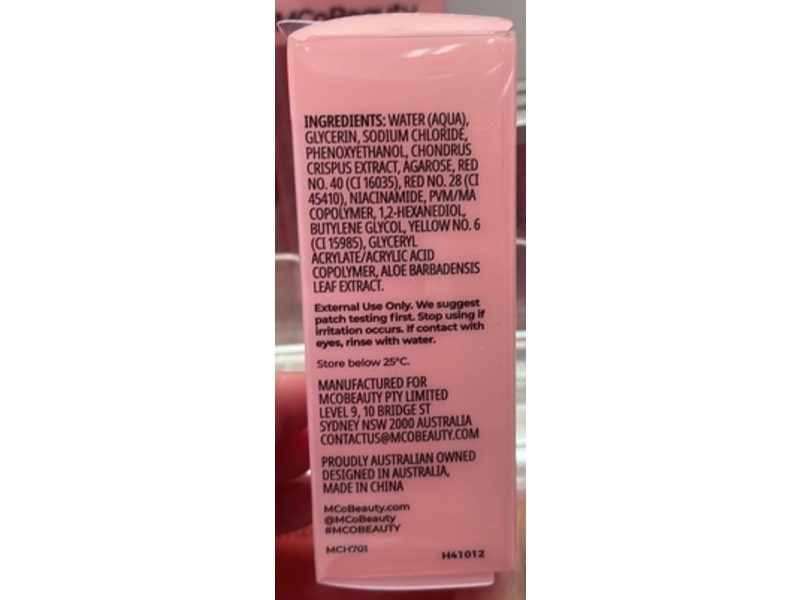 MCoBeauty Bouncy Jelly Cheek & Lip Tint, Red Pop, 0.24 oz/7 g