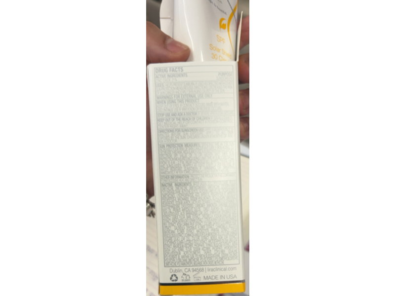 Lira Clinical Solar Shield, 30 Classic Tint, SPF 30, 2 oz/56.7 g