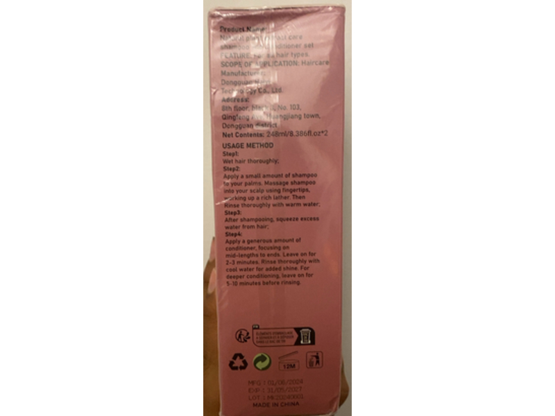 Yilest Shampoo & Conditioner Set, 8.386 fl oz/248 mL