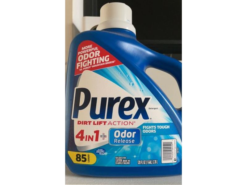 Purex Dirt Lift Action 4 In 1 + Odor Stop Laundry Detergent, 85 Loads, 128 fl oz/3.78 L