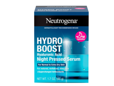 Neutrogena Hydro Boost Night Pressed Serum, Hyaluronic Acid, 1.7 oz/48 g