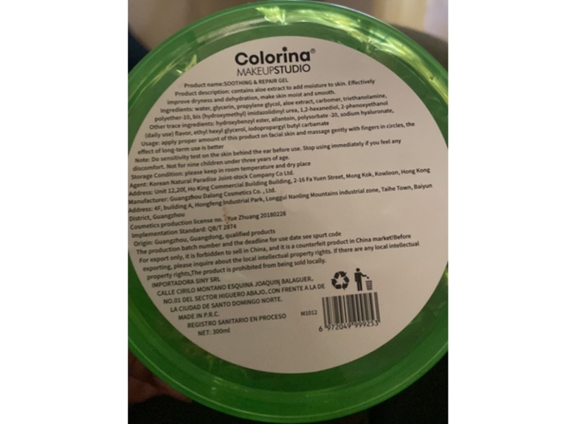 Colorina Makeup Studio Soothing & Repair Gel Fresh Aloe Essence, 10.56 fl oz/300 mL