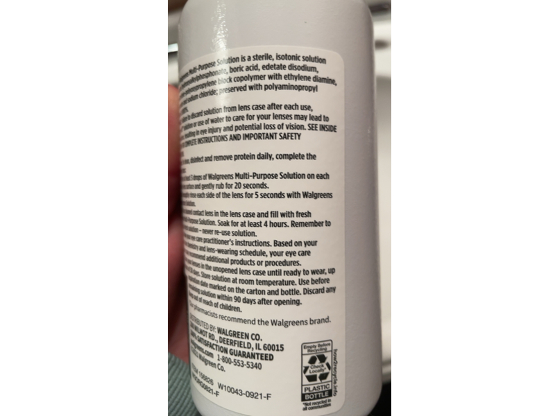 Walgreens Multi-Purpose Solution, 12 fl oz/355 mL, Pack Of 2